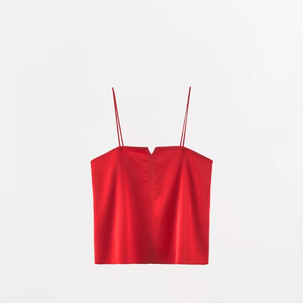 Zara Vibrant Red Camisole Top